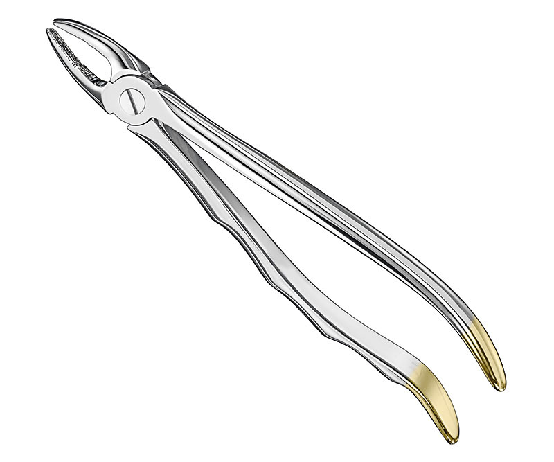 Extracting forceps, anat.