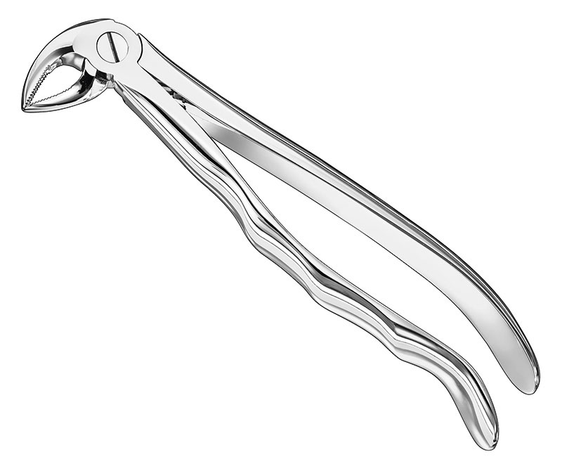 Extracting forceps, anat.