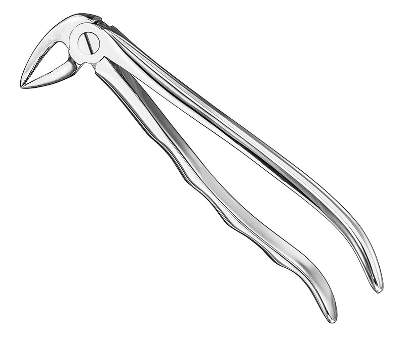 Extracting forceps, anat.