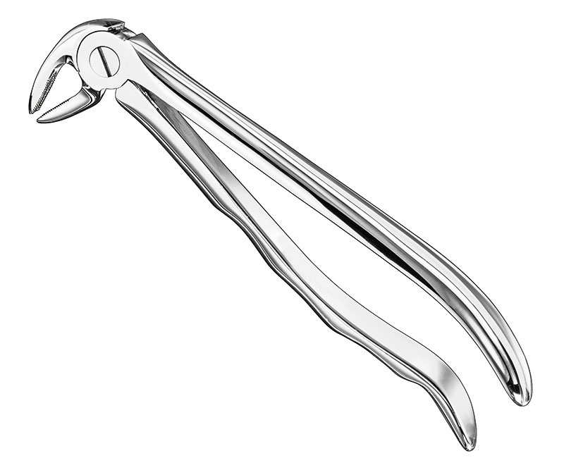 Extracting forceps, anat.