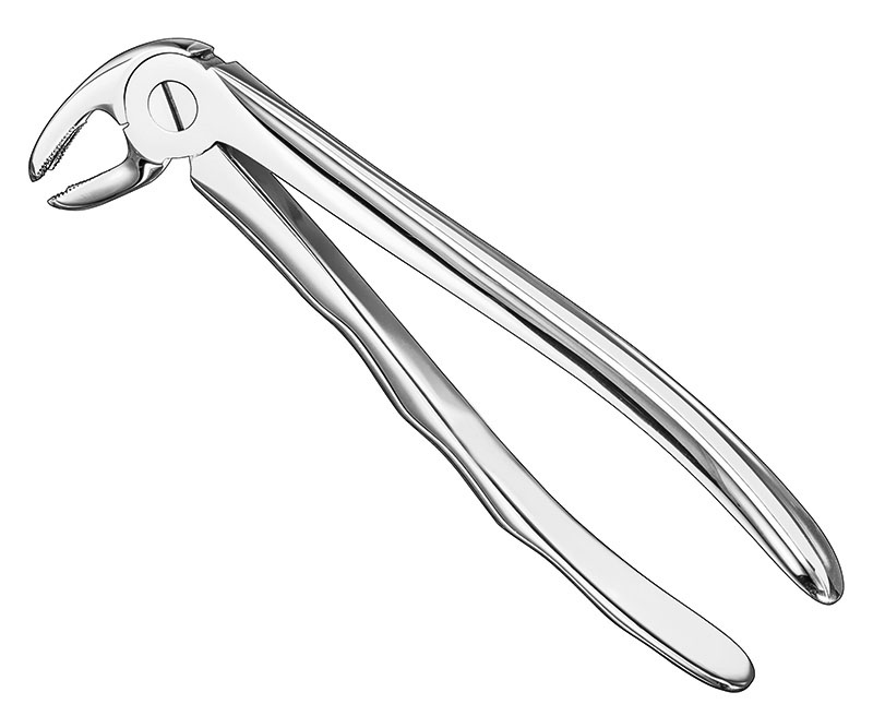 Extracting forceps, anat.