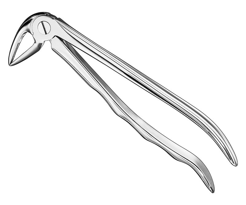 Extracting forceps, anat.