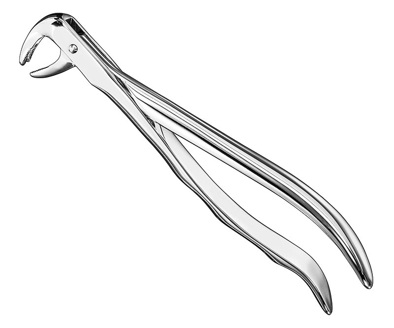 Extracting forceps, anat.