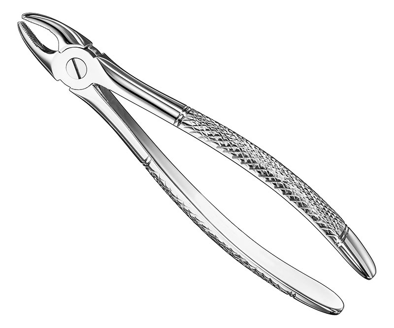 Extracting forceps, engl.