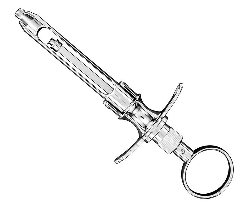 Cartridge syringe, ring handle
